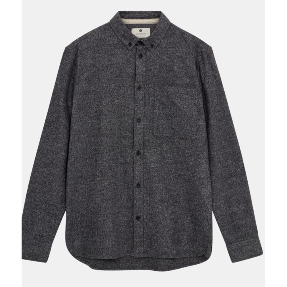 Anerkjendt Denmark 2 TONE BRUSHED SHIRT Forest Night Flannel Long Sleeve Sz M